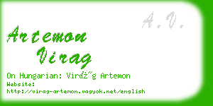 artemon virag business card